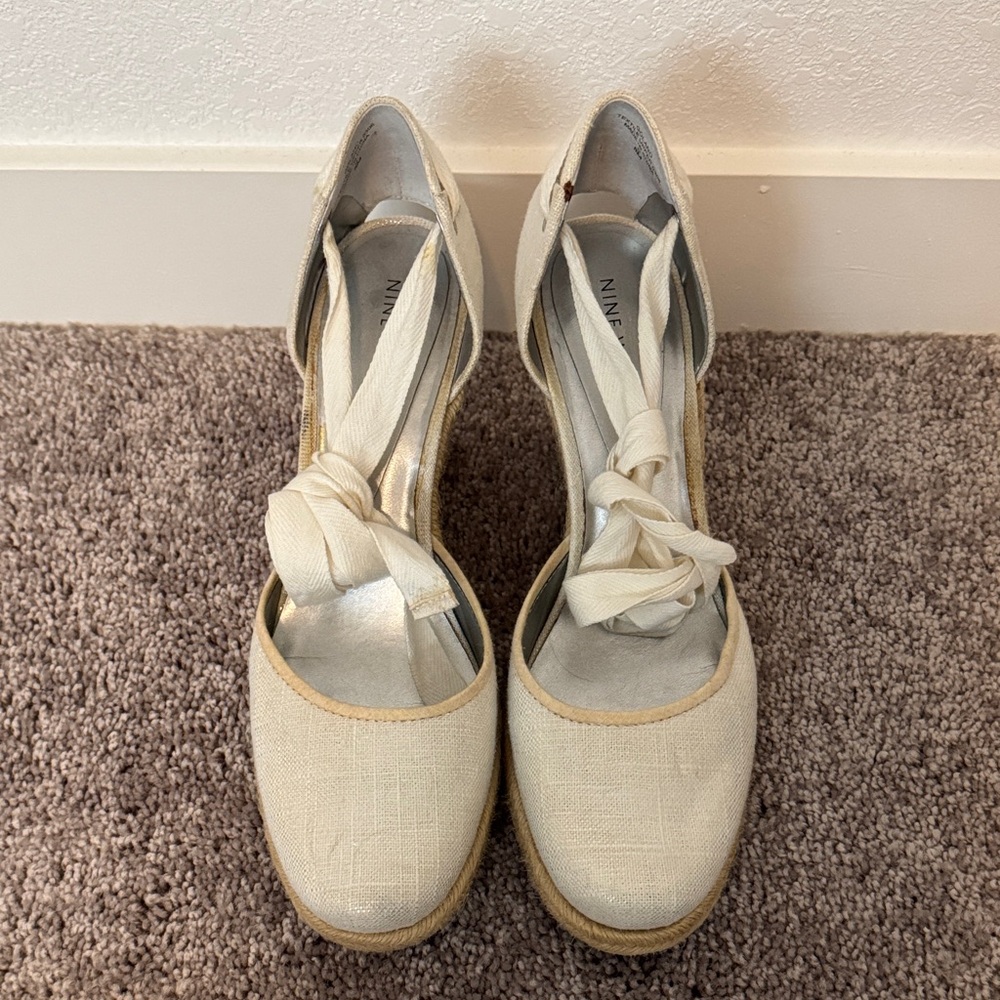 NINE WEAST ESPADRILLES Ivory